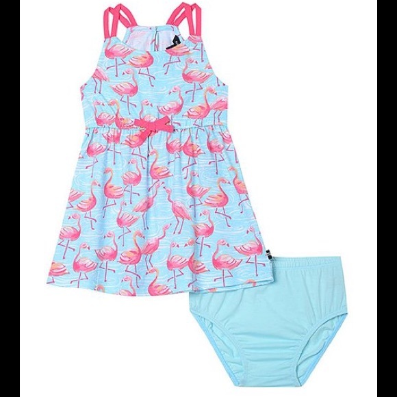 Nautica Turquoise & Pink Flamingo Sleeveless Dress